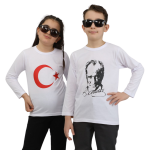 Çocuk Beyaz Promosyon Uzun Kol Tişört